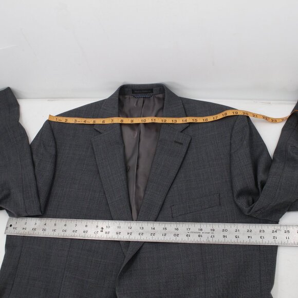 Lauren Ralph Lauren Suit Mens 46L 42x32 Wool Blend Natural Stretch sharkskin - Picture 12 of 16